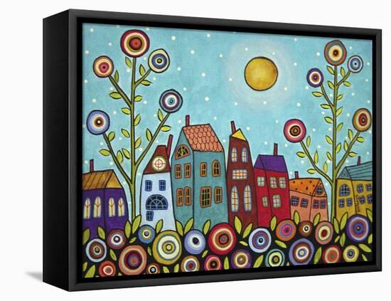 Houses, Flowers-Karla Gerard-Framed Premier Image Canvas