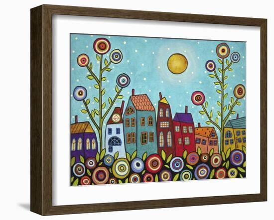 Houses, Flowers-Karla Gerard-Framed Giclee Print