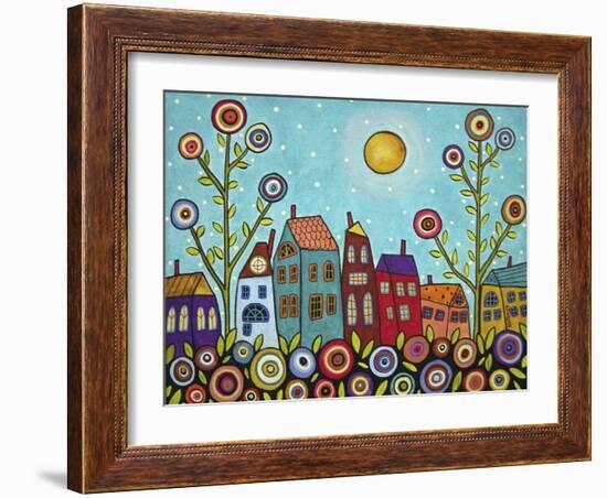 Houses, Flowers-Karla Gerard-Framed Giclee Print