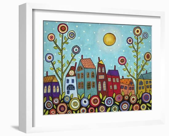 Houses, Flowers-Karla Gerard-Framed Giclee Print