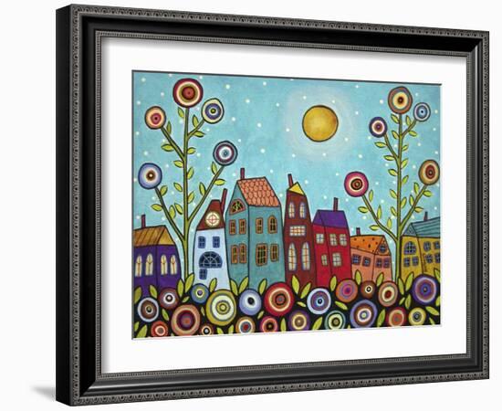 Houses, Flowers-Karla Gerard-Framed Giclee Print