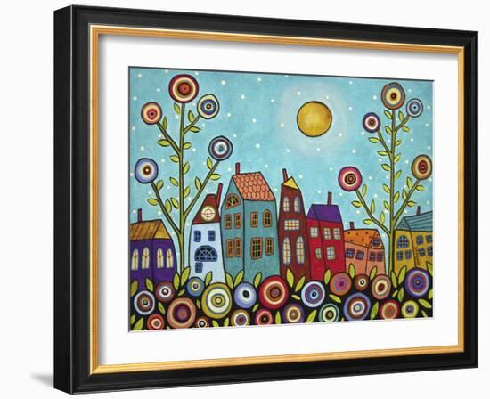 Houses, Flowers-Karla Gerard-Framed Giclee Print