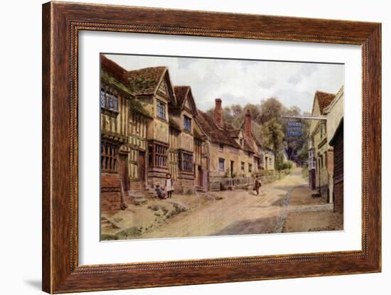 Houses Formerly Occupied by Weavers, Kersey, Suffolk-Alfred Robert Quinton-Framed Giclee Print