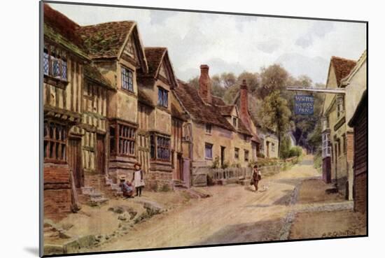 Houses Formerly Occupied by Weavers, Kersey, Suffolk-Alfred Robert Quinton-Mounted Giclee Print