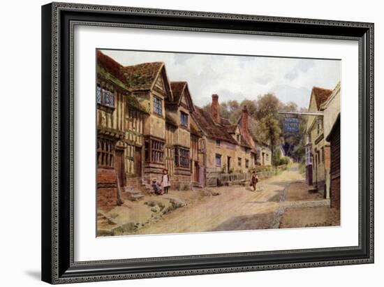 Houses Formerly Occupied by Weavers, Kersey, Suffolk-Alfred Robert Quinton-Framed Giclee Print