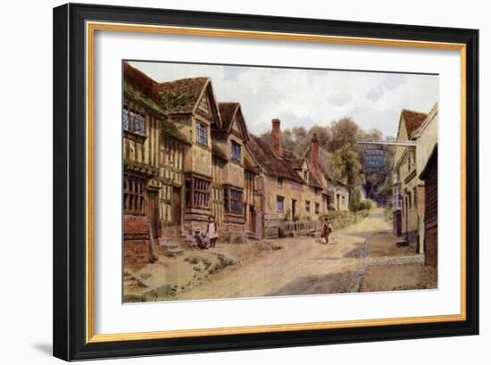 Houses Formerly Occupied by Weavers, Kersey, Suffolk-Alfred Robert Quinton-Framed Giclee Print