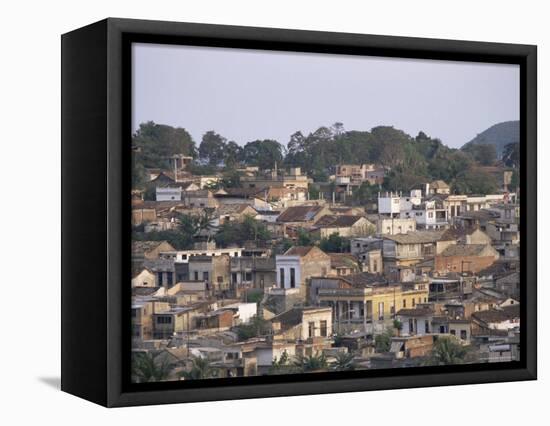 Houses in City Centre, Santiago De Cuba, Cuba, West Indies, Central America-Tony Waltham-Framed Premier Image Canvas