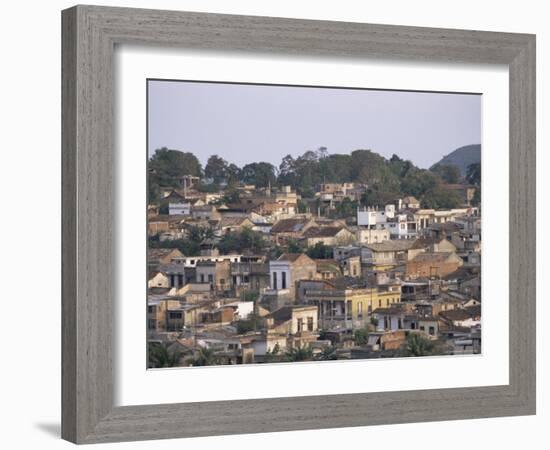 Houses in City Centre, Santiago De Cuba, Cuba, West Indies, Central America-Tony Waltham-Framed Photographic Print