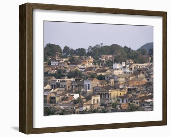 Houses in City Centre, Santiago De Cuba, Cuba, West Indies, Central America-Tony Waltham-Framed Photographic Print