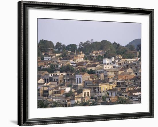 Houses in City Centre, Santiago De Cuba, Cuba, West Indies, Central America-Tony Waltham-Framed Photographic Print