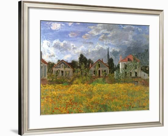 Houses in Countryside, 1873-Claude Monet-Framed Giclee Print