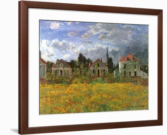 Houses in Countryside, 1873-Claude Monet-Framed Giclee Print