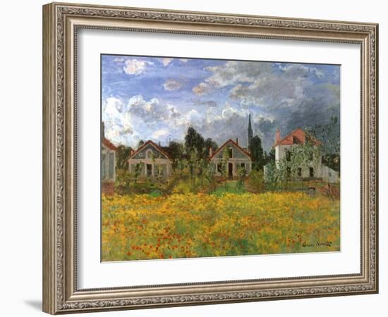 Houses in Countryside, 1873-Claude Monet-Framed Giclee Print