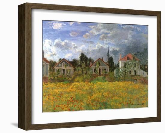 Houses in Countryside, 1873-Claude Monet-Framed Giclee Print