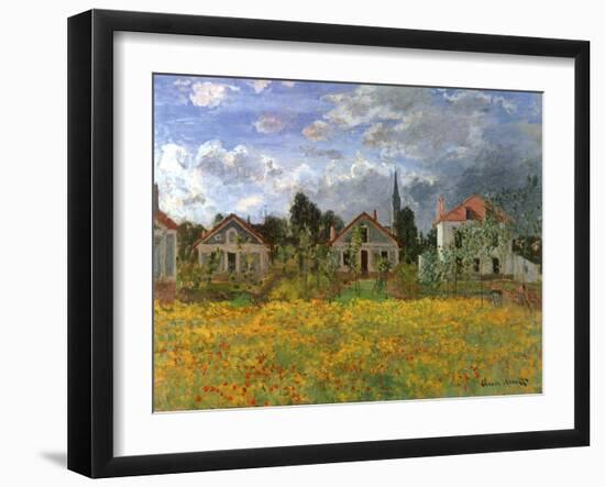 Houses in Countryside, 1873-Claude Monet-Framed Giclee Print