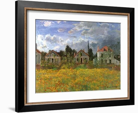 Houses in Countryside, 1873-Claude Monet-Framed Giclee Print