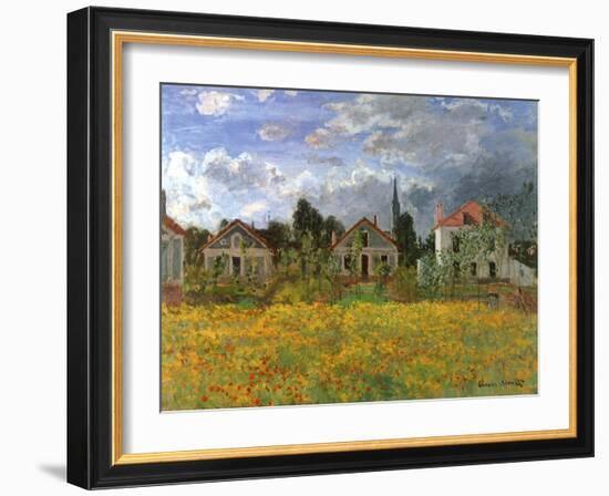 Houses in Countryside, 1873-Claude Monet-Framed Giclee Print