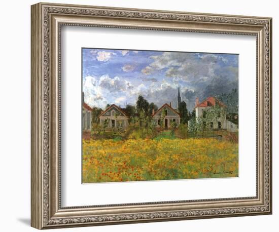 Houses in Countryside, 1873-Claude Monet-Framed Giclee Print