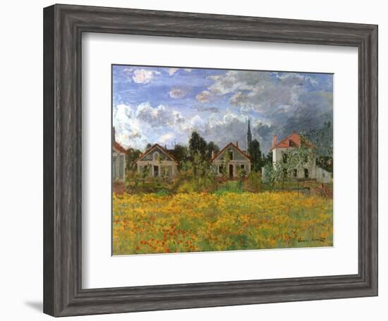 Houses in Countryside, 1873-Claude Monet-Framed Giclee Print