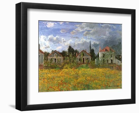 Houses in Countryside, 1873-Claude Monet-Framed Giclee Print