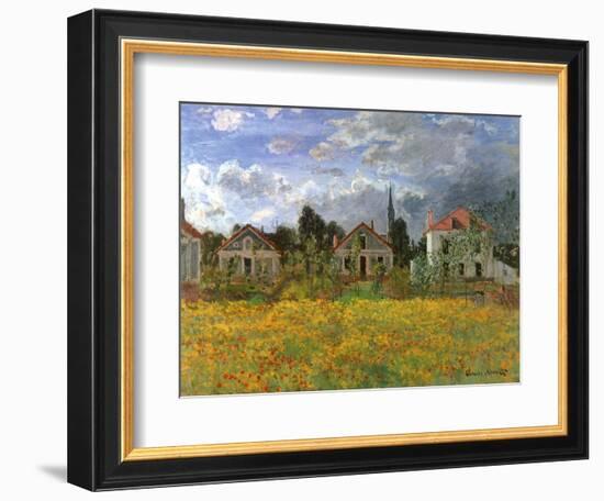 Houses in Countryside, 1873-Claude Monet-Framed Giclee Print