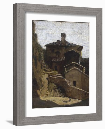 Houses in Lerici-Vincenzo Cabianca-Framed Giclee Print