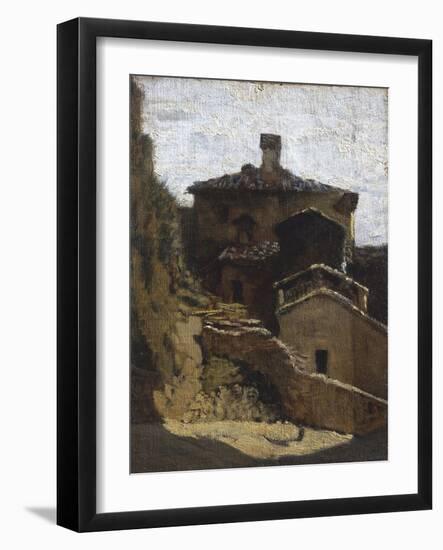 Houses in Lerici-Vincenzo Cabianca-Framed Giclee Print