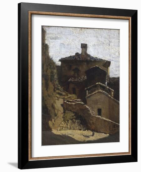 Houses in Lerici-Vincenzo Cabianca-Framed Giclee Print