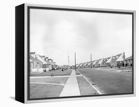 Houses in Levittown, Long Island-null-Framed Premier Image Canvas