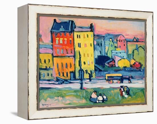 Houses in Munich, 1908-Wassily Kandinsky-Framed Premier Image Canvas