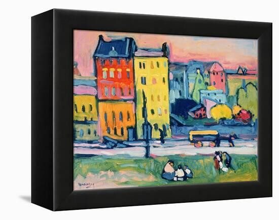 Houses in Munich, 1908-Wassily Kandinsky-Framed Premier Image Canvas