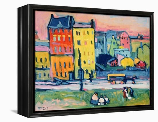 Houses in Munich, 1908-Wassily Kandinsky-Framed Premier Image Canvas