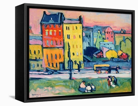 Houses in Munich, 1908-Wassily Kandinsky-Framed Premier Image Canvas