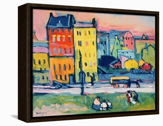 Houses in Munich, 1908-Wassily Kandinsky-Framed Premier Image Canvas