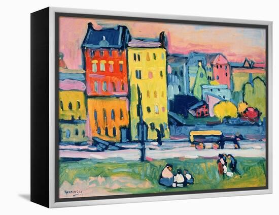 Houses in Munich, 1908-Wassily Kandinsky-Framed Premier Image Canvas