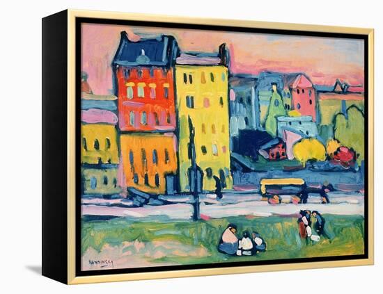 Houses in Munich, 1908-Wassily Kandinsky-Framed Premier Image Canvas