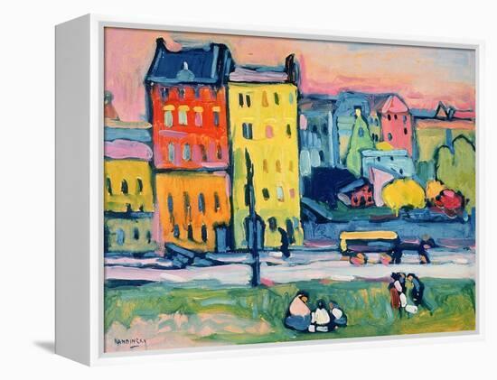 Houses in Munich, 1908-Wassily Kandinsky-Framed Premier Image Canvas