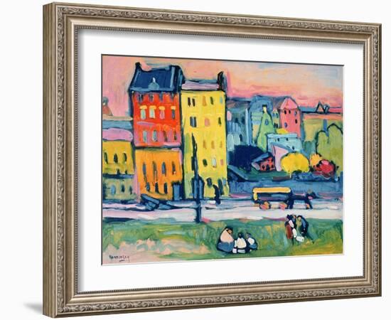 Houses in Munich, 1908-Wassily Kandinsky-Framed Giclee Print