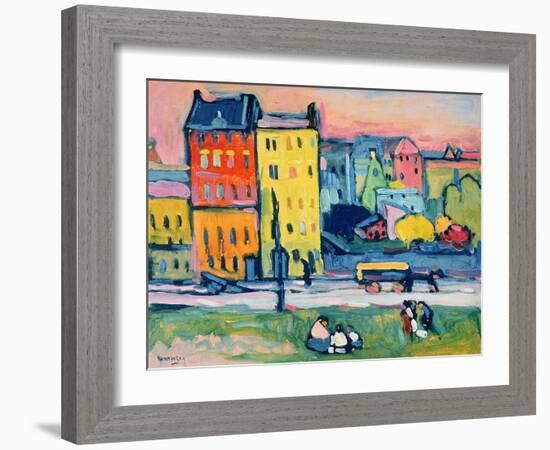 Houses in Munich, 1908-Wassily Kandinsky-Framed Giclee Print