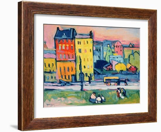 Houses in Munich, 1908-Wassily Kandinsky-Framed Giclee Print