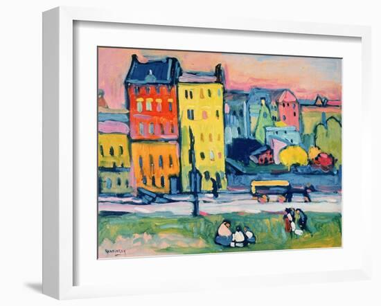 Houses in Munich, 1908-Wassily Kandinsky-Framed Giclee Print