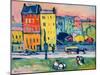 Houses in Munich, 1908-Wassily Kandinsky-Mounted Giclee Print