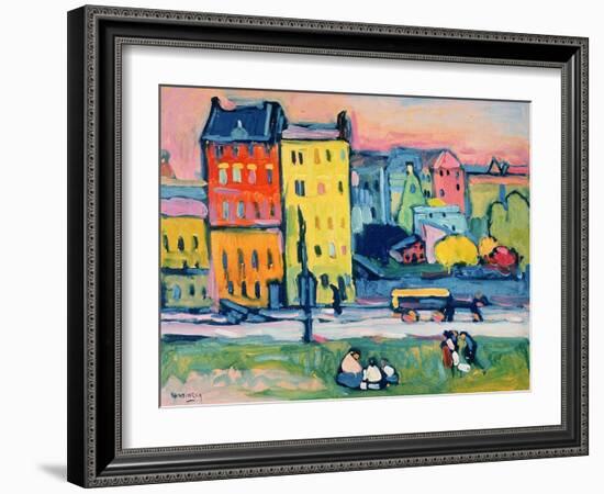 Houses in Munich, 1908-Wassily Kandinsky-Framed Giclee Print