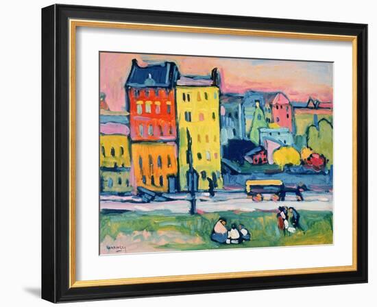 Houses in Munich, 1908-Wassily Kandinsky-Framed Giclee Print