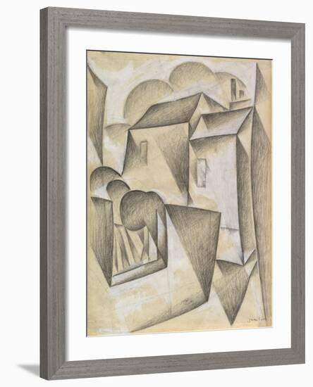 Houses in Paris, Place Ravignan, 1911-Juan Gris-Framed Giclee Print