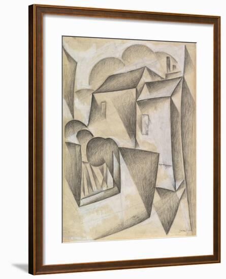 Houses in Paris, Place Ravignan, 1911-Juan Gris-Framed Giclee Print