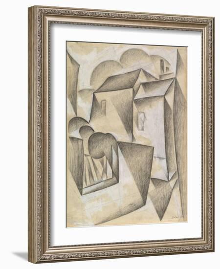 Houses in Paris, Place Ravignan, 1911-Juan Gris-Framed Giclee Print