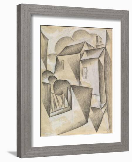 Houses in Paris, Place Ravignan, 1911-Juan Gris-Framed Giclee Print