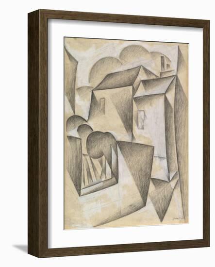 Houses in Paris, Place Ravignan, 1911-Juan Gris-Framed Giclee Print