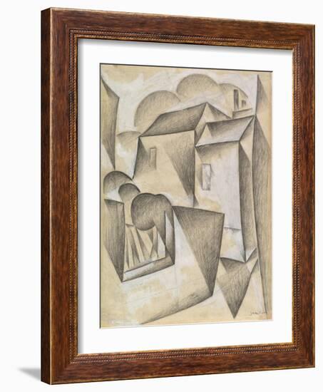 Houses in Paris, Place Ravignan, 1911-Juan Gris-Framed Giclee Print